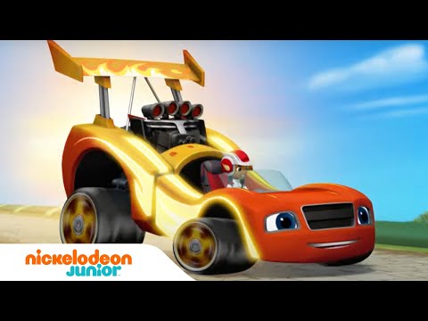 Blaze et les Monster Machines | Les aventures de Blaze Voiture de Course ! | Nickelodeon Jr. France