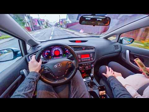 Test-Drive on a Kia Cee'd II Rest 1.6 CRDI (110 hp) - Driving to work in a station wagon - POV Drive