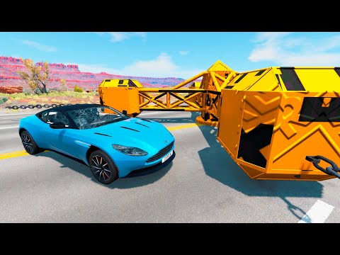 Cars vs large Spinner with Chains #1 | BeamNG.Drive