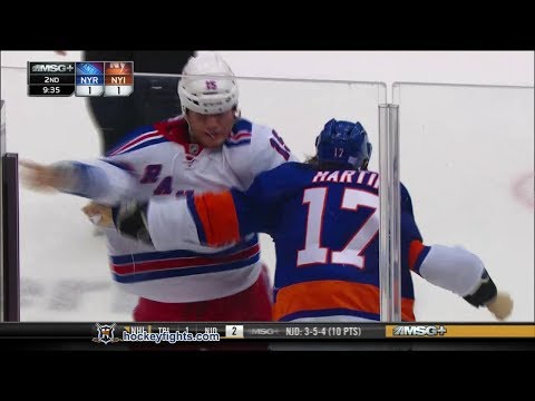 Derek Dorsett vs Matt Martin Oct 29, 2013