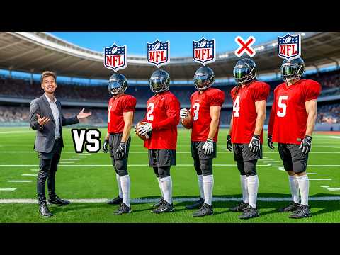 5 Real NFL Players vs 1 Fake NFL Player!