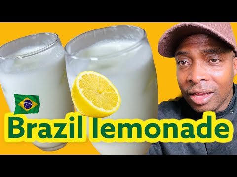 How to make Brazil 🇧🇷 Lemonade!!! Summertime recipe 😳🇯🇲#JamaicaChef