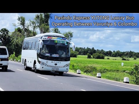 Pasindu Express YUTONG 35 Seater Luxury Chinese Bus Operating Between Vavuniya & Colombo