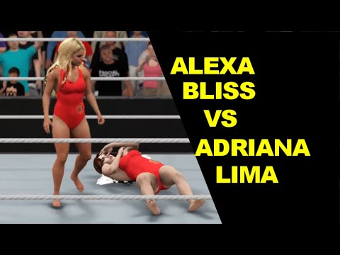 WWE 2K17 Alexa Bliss vs Adriana Lima - Baywatch Match