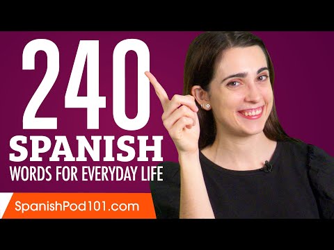 240 Spanish Words for Everyday Life - Basic Vocabulary #12