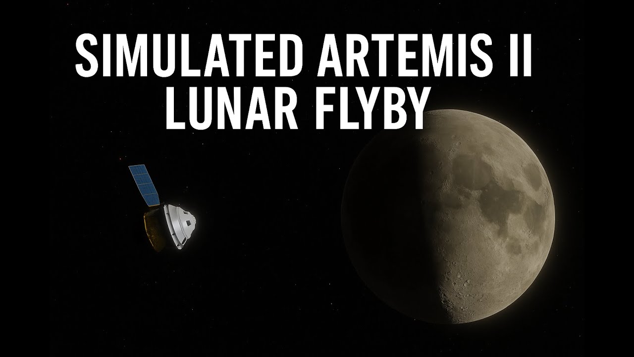 Simulated Artemis II Lunar Flyby