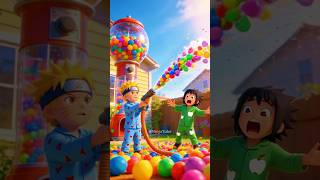 😱 Naruto e Sasuke brigam pela máquina de bolinhas?!