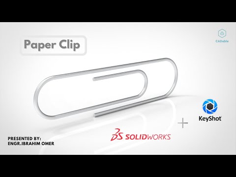 SolidWorks tutorial How To Create Paper Clip | How to sketch paper clip in solidworks | CADable
