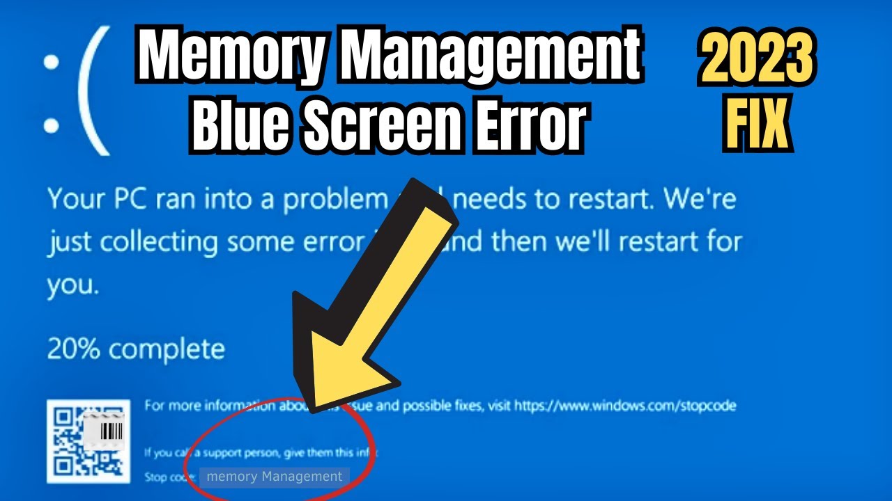 (2023 FIX) - Memory Management Blue Screen Error on Windows 11/10