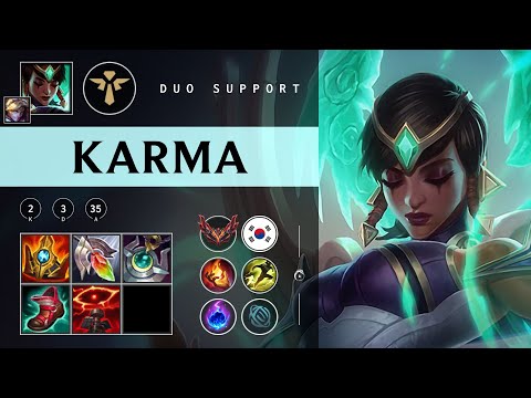 Karma Support vs Seraphine - KR Grandmaster Patch 25.22