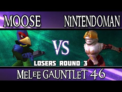 Melee Gauntlet 46 - Moose (Falco) vs Nintendoman (Sheik)