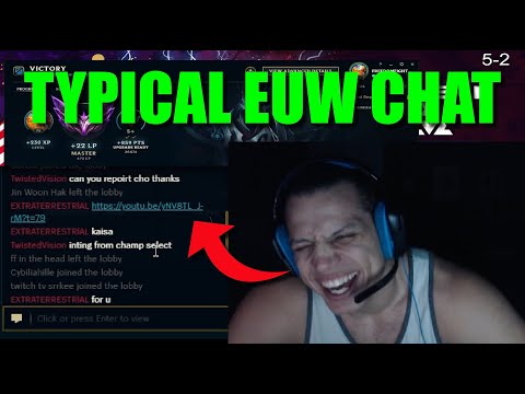 Tyler1 laughs at EUW post game chat