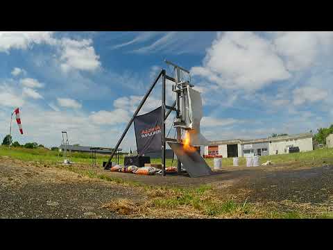 Alpha Impulsion - Autophage Hybrid Rocket Engine firing of the AMBRE demonstrator