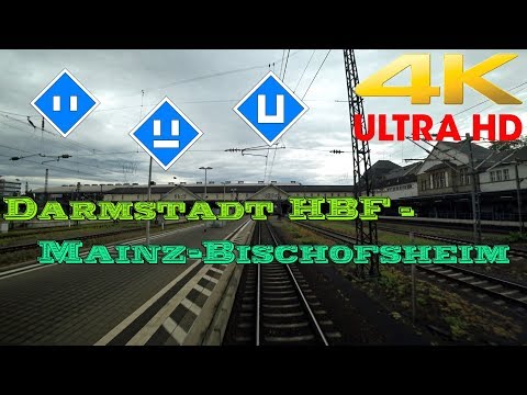 【4K】 Darmstadt HBF durch schutzstrecke nach Mainz-Bischofsheim .