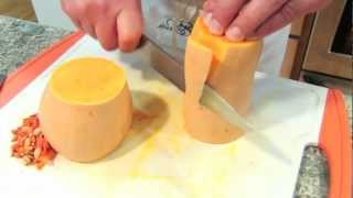 Cutting Butternut Squash - Peeling Butternut Squash