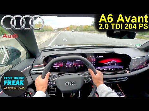 2025 Audi A6 Avant 2.0 TDI (204 PS) HIGHSPEED POV 🚗 Autobahn Drive | No Speed Limit | Diesel Power