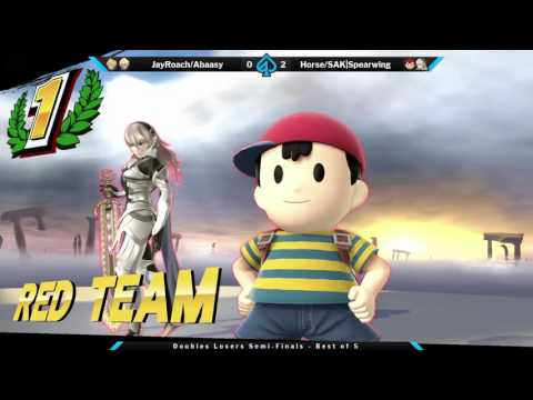 Gambit: June Doubles Losers Semis - JayRoach/Abaasy (Blue) vs Horse/Spearwing (Red)