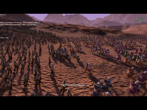 Romans vs Zombies (1 round) battle 100 in Ultimate Epic Battle Simulator