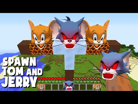 This is SUPER SECRET WAY to SPAWN BIGGEST SCARY TOM and JERRY in Minecraft! Tallest Golem - GAMEPLAY