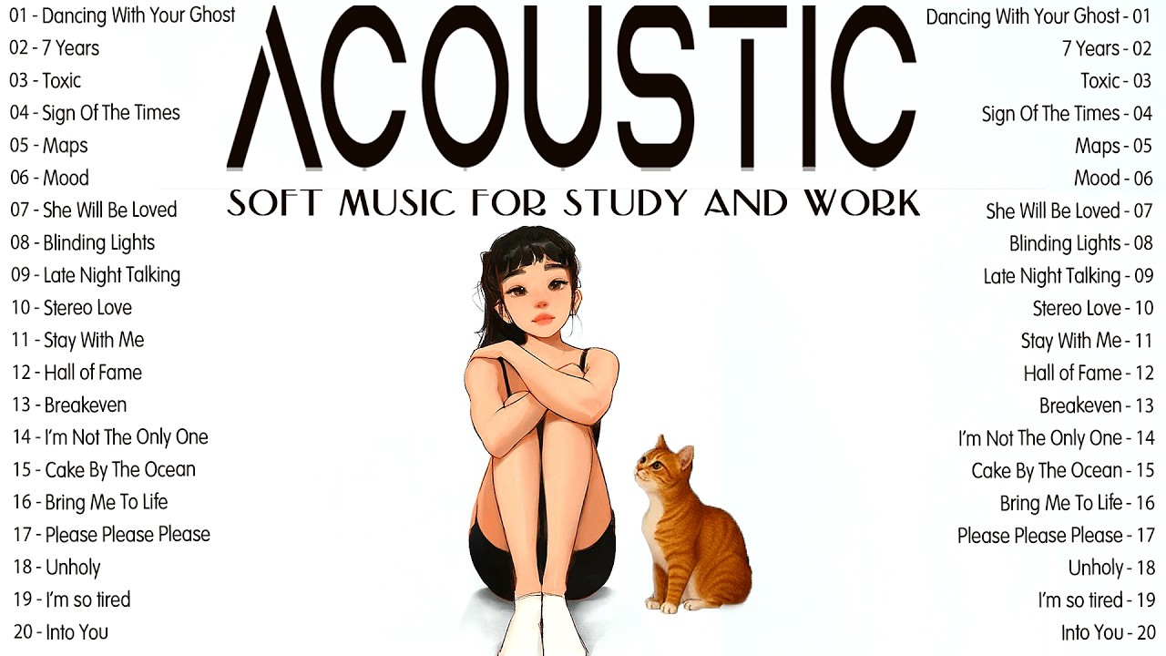 Relaxing Acoustic Songs 2026 with Lyrics 🌿 Soft English Music for Study and Work