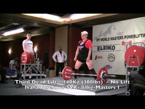 Masters M1 Women Flight 2 Dead Lifts at the 2015 IPF Masters World Championships
