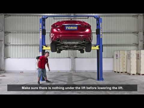 10,000 lb 2-Post Asymmetric Vehicle Lift - 8964884