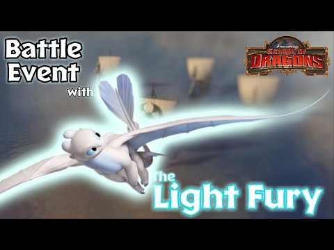 Battle Event with the Light Fury | School of Dragons