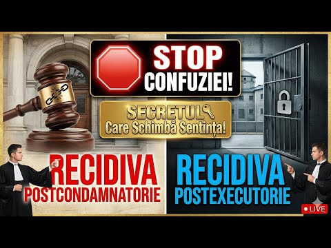 STOP Confuziei! 🛑 Recidiva Postcondamnatorie vs. Postexecutorie: SECRETUL Care Schimbă Sentința!