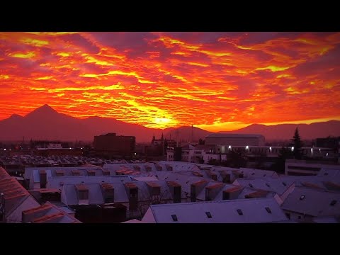 Atardecer Drone Las Lomas 1 Lo Barnechea Santiago de Chile