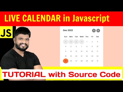 How To Create Live Calendar Javascript Html Css Beginner Tutorial
