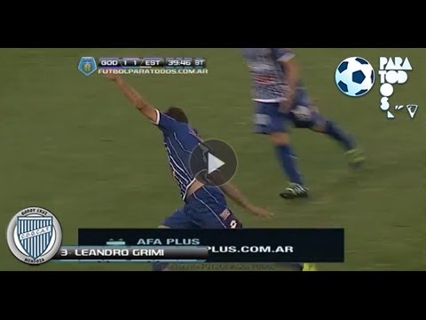Gol de Grimi. Godoy Cruz 2 Estudiantes 1. Fecha 16. Torneo Inicial 2013