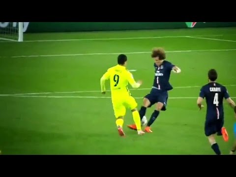 Luis Suarez Amazing Nutmegs Goals vs David Luiz | Barcelona vs PSG 3-1 | HD