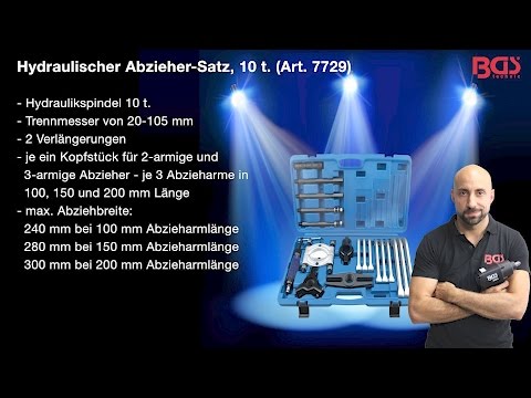 Tutorial: BGS Hydraulischer Abzieher Satz (Art 7729)  Bergische Innovations GmbH