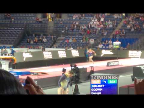 2019 Worlds GER Chin Lai FX Nekrasova + Rifda Irfanaluthfi VT Georgia Godwin BB Діана Варінська UB