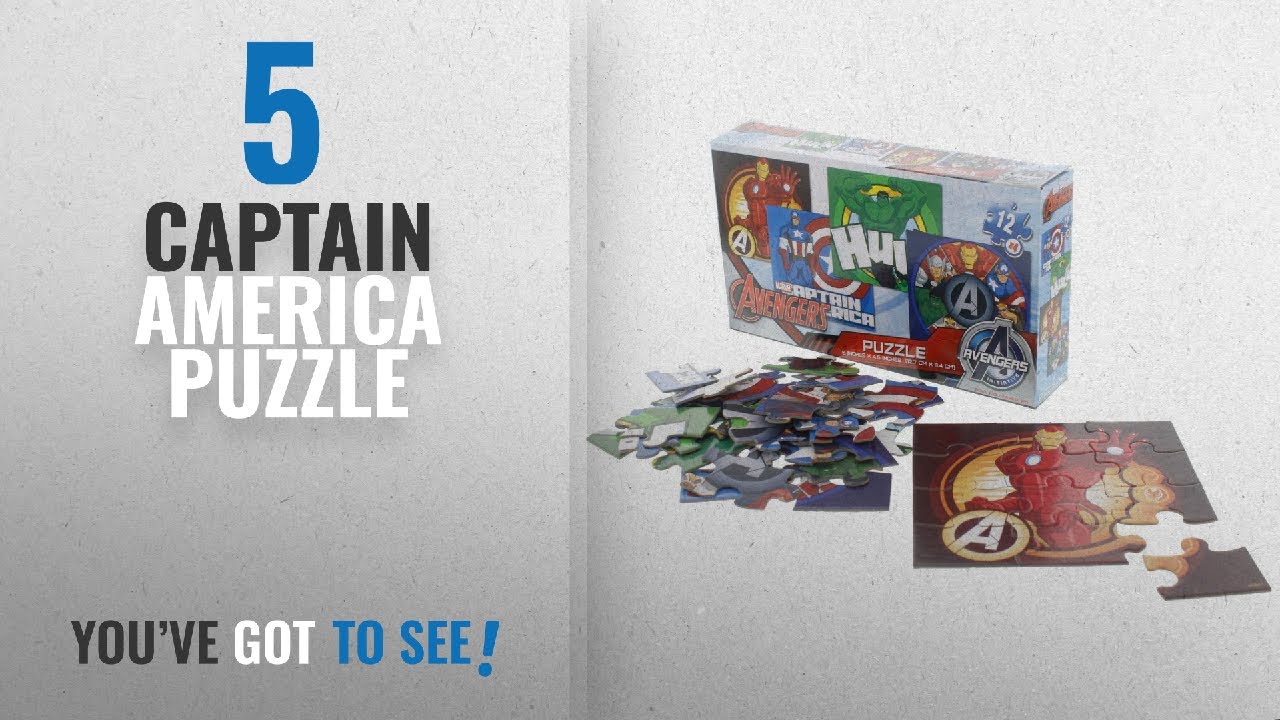 Top 10 Captain America Puzzle [2018]: Marvel Avengers - Four (4) Puzzle Pack by Cardinal