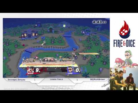 Fire&Dice Thursday #12 - Zenyou vs SE Rich Brown - Smash Wii U LF