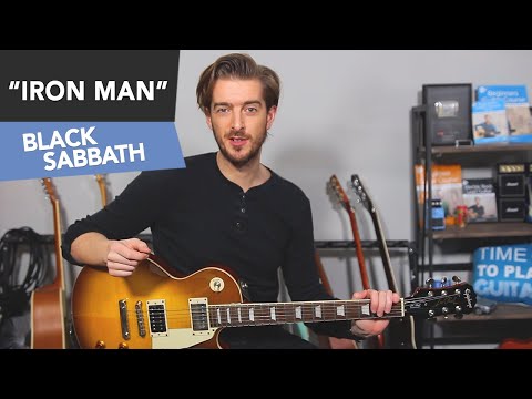 Iron Man EASY Guitar Lesson Tutorial - Black Sabbath - Power Chords for Beginners
