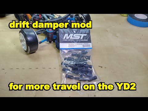 Yokomo YD2 - drift damper mod for more suspension travel