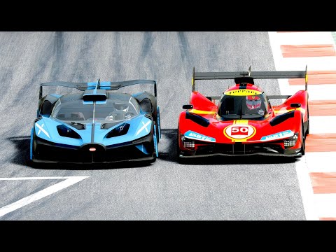 Ferrari 499P vs Bugatti Bolide at Monza