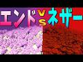 エンドｖｓネザー 攻城戦 - マインクラフト【KUN】