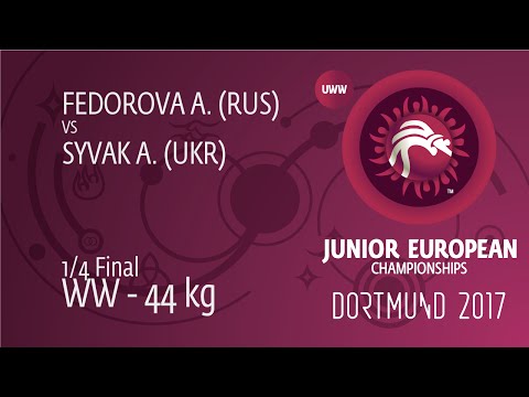 1/4 WW - 44 kg: A. FEDOROVA (RUS) df. A. SYVAK (UKR) by TF, 12-2