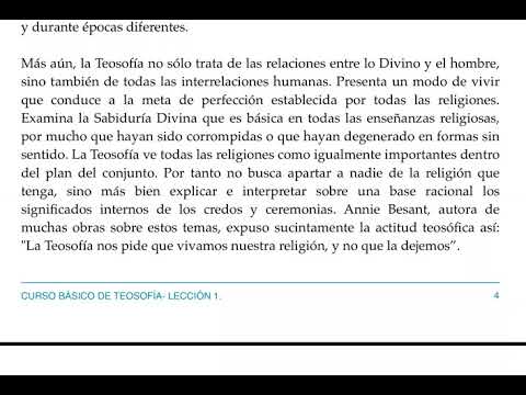 CURSO BÁSICO DE TEOSOFÍA.- Lección 1.- “DEFINICIÓN DE TEOSOFÍA”