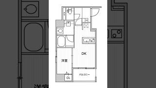 広くはありませんが、1LDKちっくな1DK27.14㎡ Weave Base OMORI 2026年1月築 大森駅と大森海岸駅徒歩圏内の品川区南大井5丁目