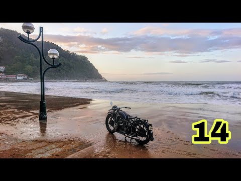#14🛵 BMW R12 por Zarautz 🏖️ Arrancar, limpiar tras 2 meses💦 Olas gigantes y sitio paradisíaco😍