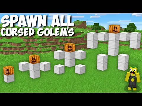 Never SPAWN THIS CURSED GOLEMS in Minecraft ! NEW STRANGEST GOLEM SPAWN !