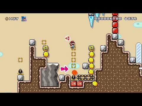 Salty Desert Surfing by dremy [0.96%] - World Record - Super Mario Maker 2
