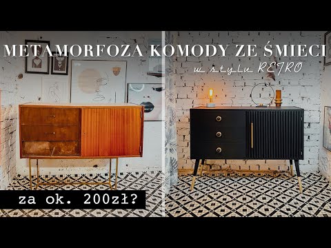 RETRO STYLE METAMORPHOSIS OF AN OLD PRL CHEST OF DRAWERS / step-by-step DIY guide