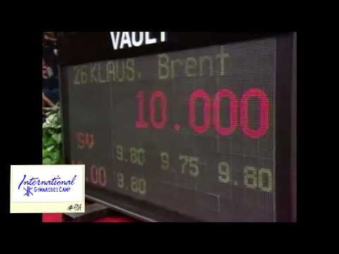 International Gymnastic Camp's #FlashbackFriday - Brent Klaus scores a 10 on vault!