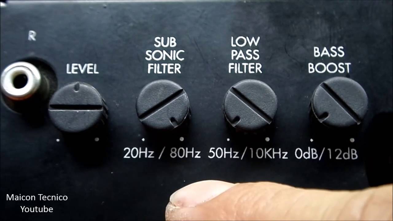 Explicando = level / subsonic filter /  low pass filter / bass boost