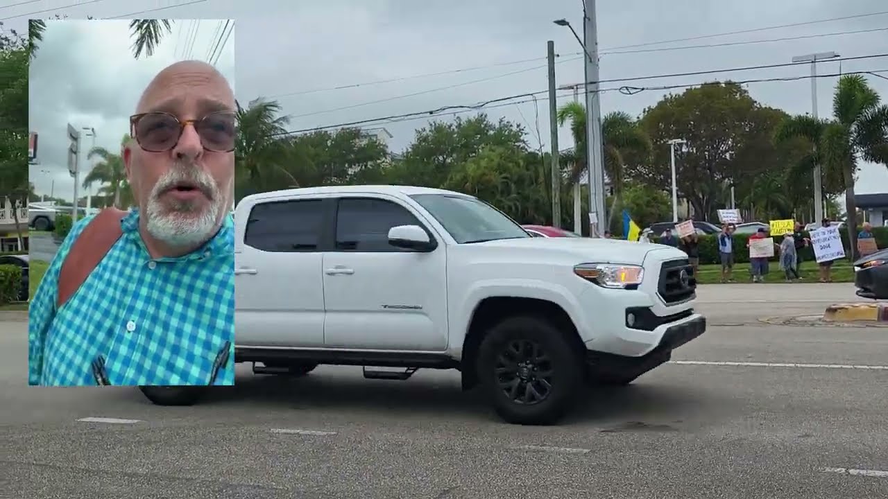 Tesla Take Down MAGA White Supremacists In Delray Beach